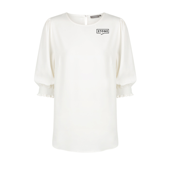 Stone - White Women's Soft 3/4 Shirt Thumbnail