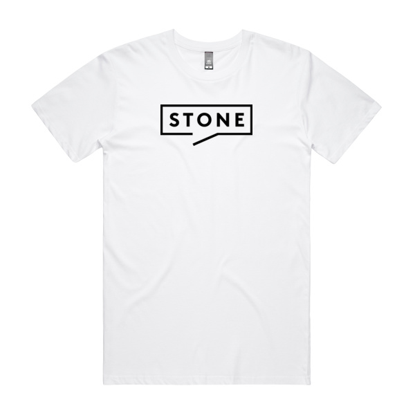 Stone  - White Men's Staple T Thumbnail