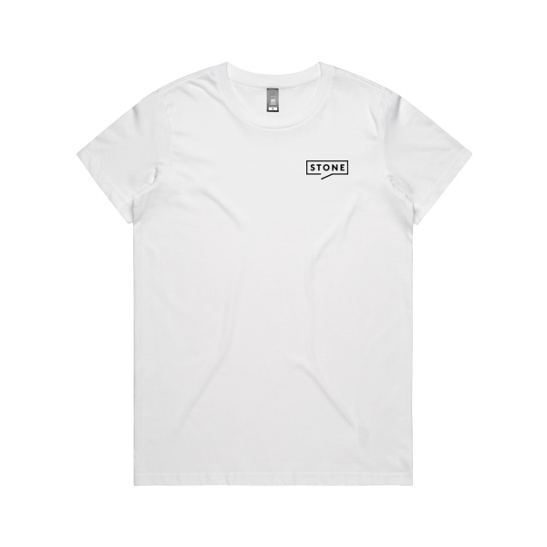 Stone - White Women's Maple T Left Chest Logo Thumbnail