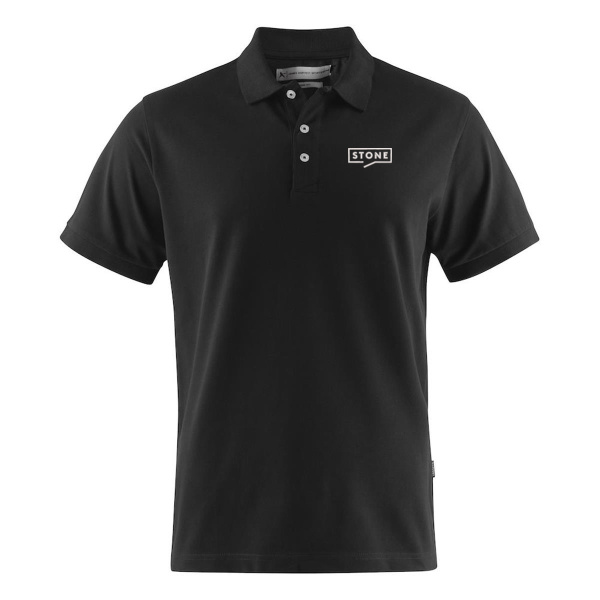 Stone Men's Black Premium Cotton Polo Thumbnail