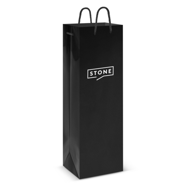 Stone - Laminated Wine Bottle Bag Thumbnail