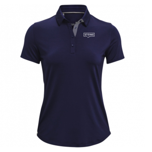Stone - Women's Under Armour Corporate Polo Navy Thumbnail