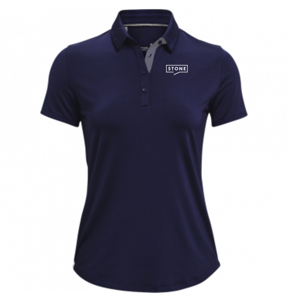 Stone - Women's Under Armour Corporate Polo Navy Thumbnail