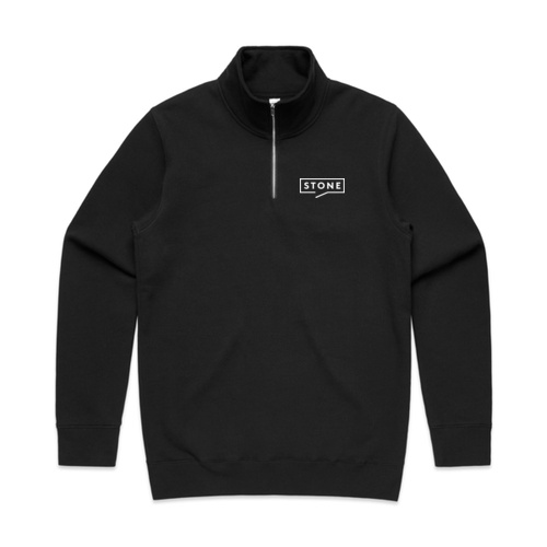 Stone - Mens Half Zip Fleece Pullover Thumbnail