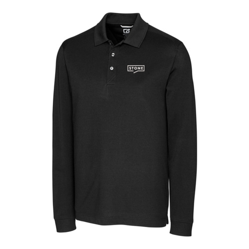 Stone  - Men’s Long Sleeved Advantage Polo Thumbnail
