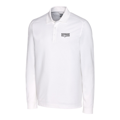 Stone  - Men’s Long Sleeved Advantage Polo Thumbnail