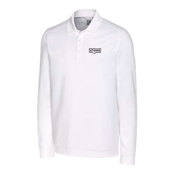 Stone  - Men’s Long Sleeved Advantage Polo Thumbnail