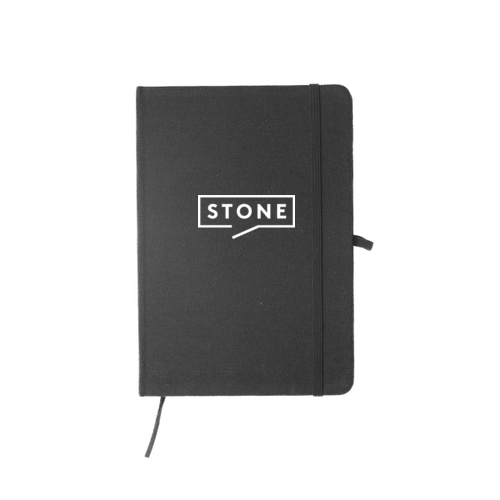 Stone Fabric Covered A5 Notebook Thumbnail