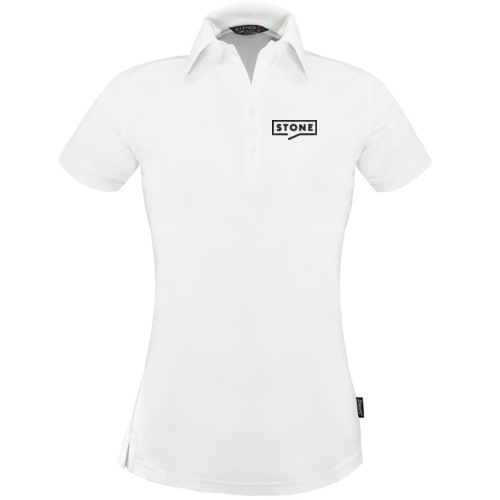 Stone Women's White Performance Eco Polo Thumbnail